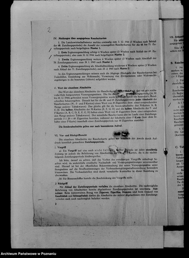 Obraz 6 z jednostki "Okólniki Bewirtschaftung von Tabakwaren"