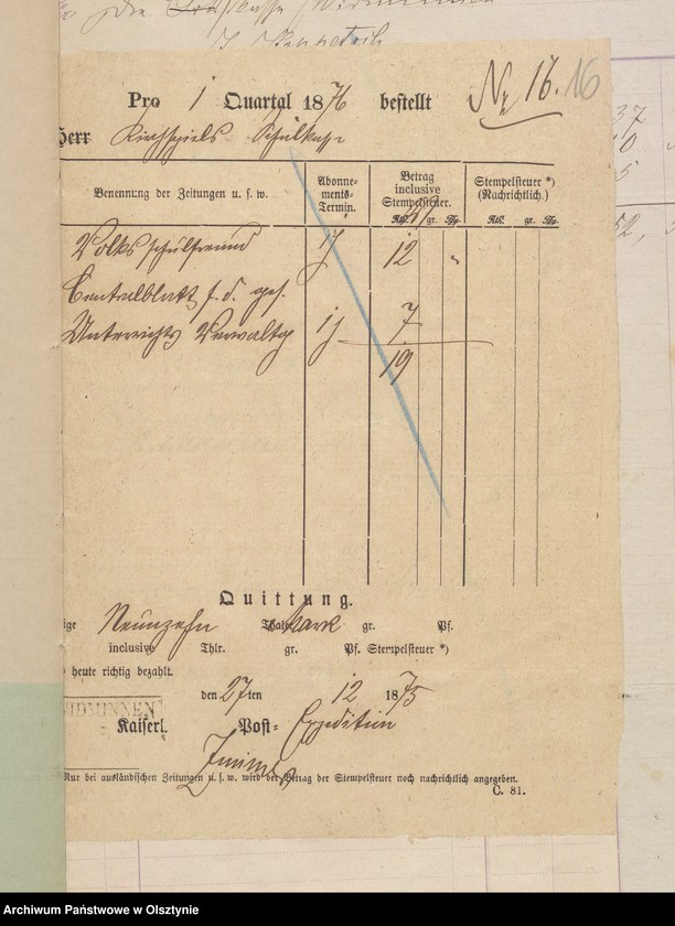 image.from.unit.number "Beläge zu der Rechnung des Kirchspielsschulkasse zu Widminnen"