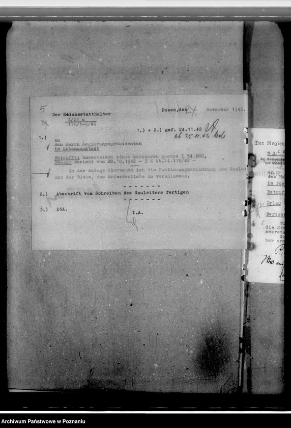 Obraz 9 z jednostki "Berufung zu Beigeordneten der Stadt Litzmannstadt (Łódź)"