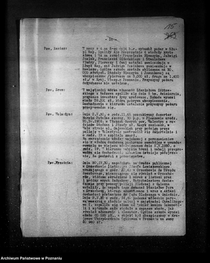 Obraz 19 z jednostki "Sprawozdania sytuacyjne tygodniowe za czas od 1 maja do 30 maja 1930 r. oraz akcja przedwyborcza"