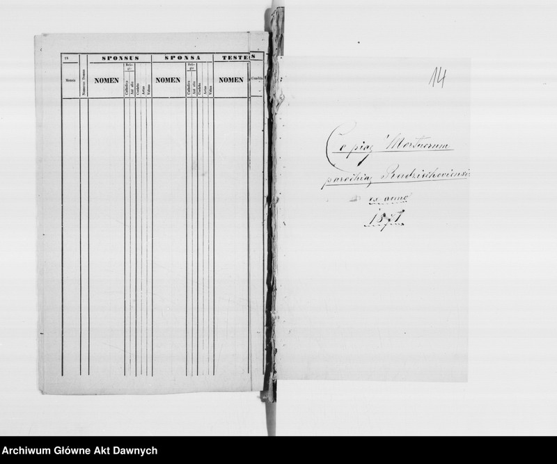 image.from.unit.number "Parafia: Radziechów. Dekanat: Busk. Kopie z ksiąg metrykalnych ur., śl., zg. dla całej parafii (miasto Radziechów i wsie)."