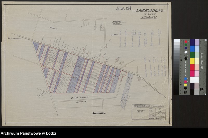 Obraz 1 z jednostki "Landzuschlag für das Gut Romanow Litzmannstadt"