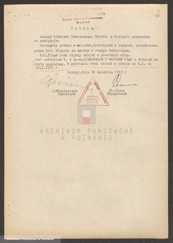 Obraz 14 z jednostki "Życiorysy powstańców wielkopolskich: K - tom Vl /Klupś Józef - Kołodziej Antoni/."