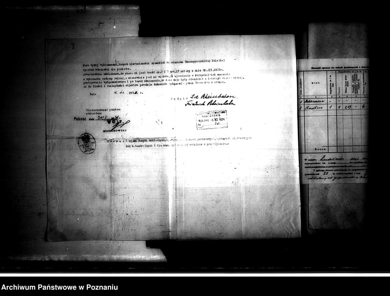 Obraz 14 z jednostki "Majątek Jankowo /Ludwiniec/ powiatu mogileńskiego wyłączenie z art. 5 ustawy o wykonaniu reformy rolnej"