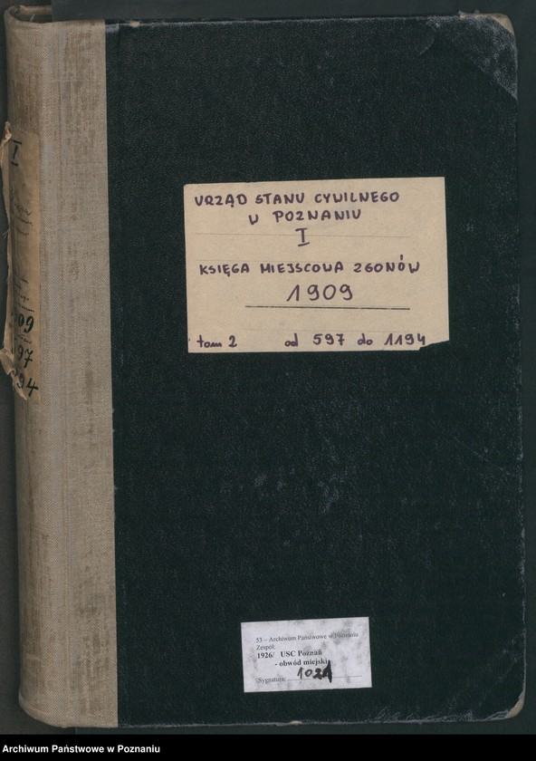 Obraz 2 z jednostki "Księga miejscowa zgonów tom II [Rejestr główny zgonów]"