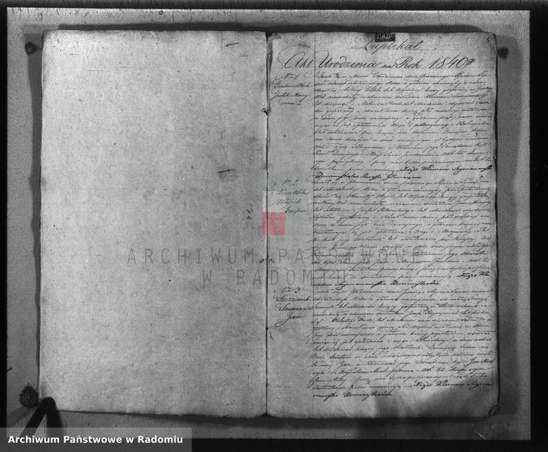 image.from.unit.number "Duplikat akt urodzenia, zaślubin i zeyścia parafii Głowaczew na rok 1840"