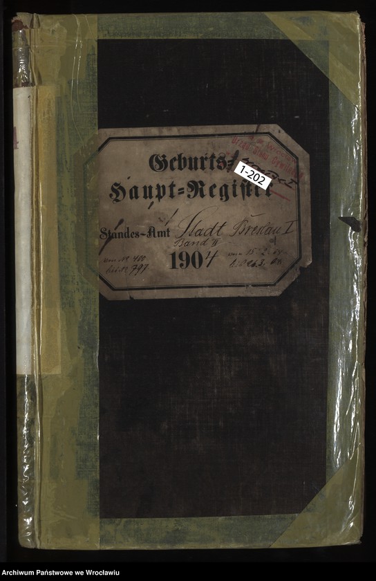 image.from.unit.number "Geburts-Haupt-Register Breslau I 1904 Band 2"