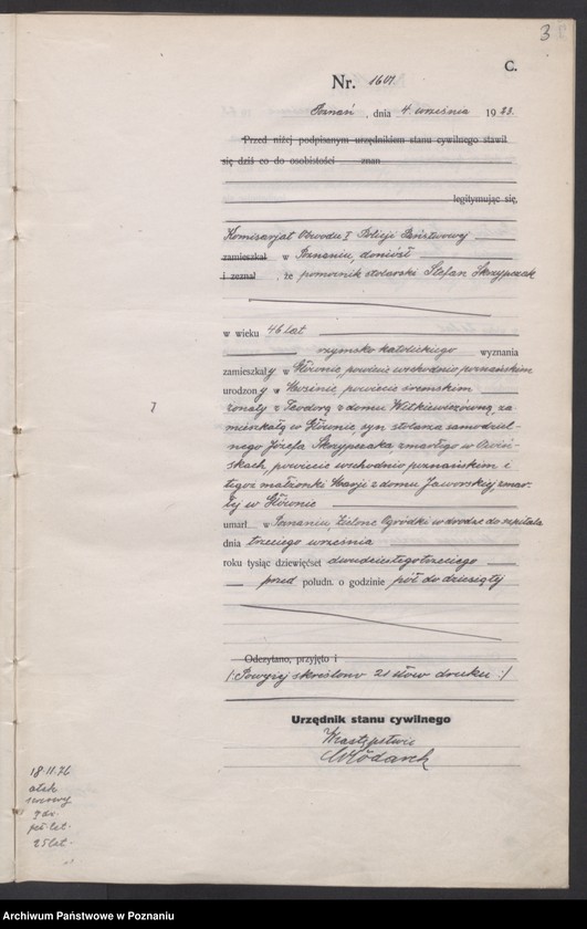 Obraz 5 z jednostki "Księga miejscowa zgonów tom IV [Rejestr główny zgonów]"