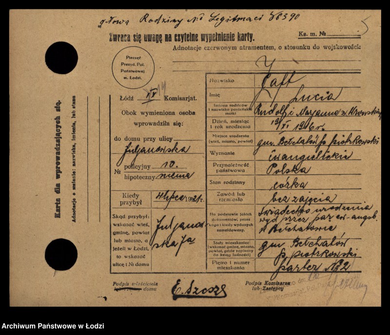 Obraz 7 z jednostki "[Spis ludności Łodzi] Zajdel - Zajderman"