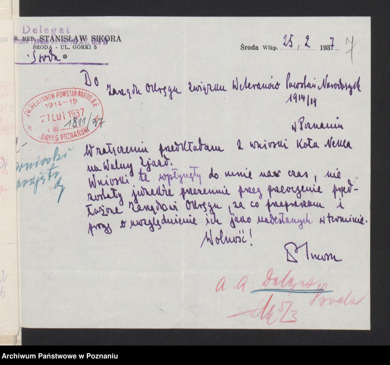 Obraz 10 z jednostki "Środa - akta delegata powiatowego."