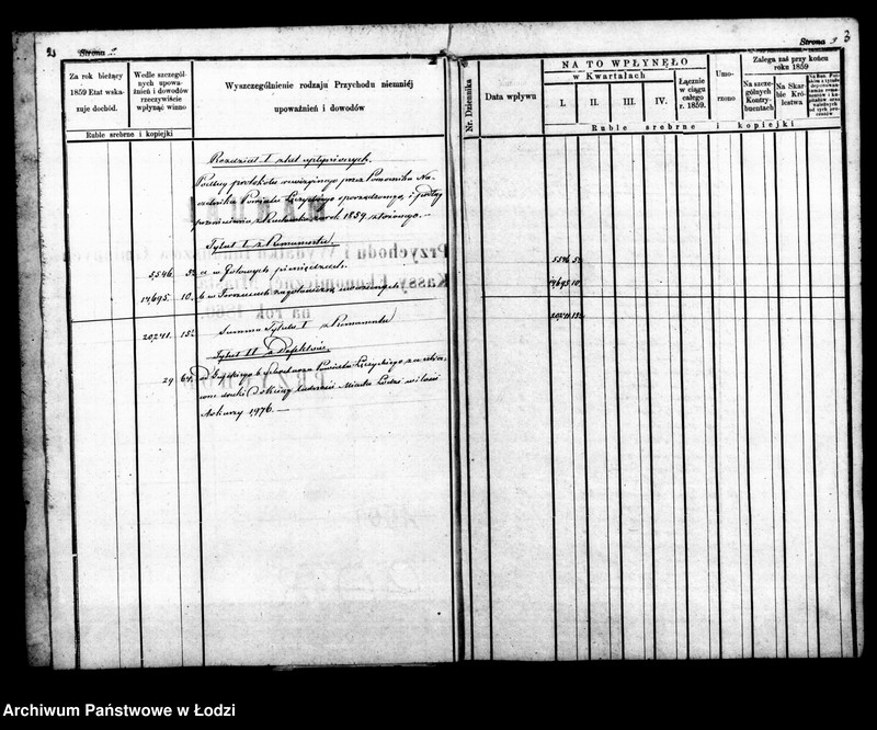 Obraz 6 z jednostki "Manuał przychodu i rozchodu funduszów gminnych, regestr funduszów przechodnich, regestr forszusów i zaległości kasy m. Łodzi na r. 1860"