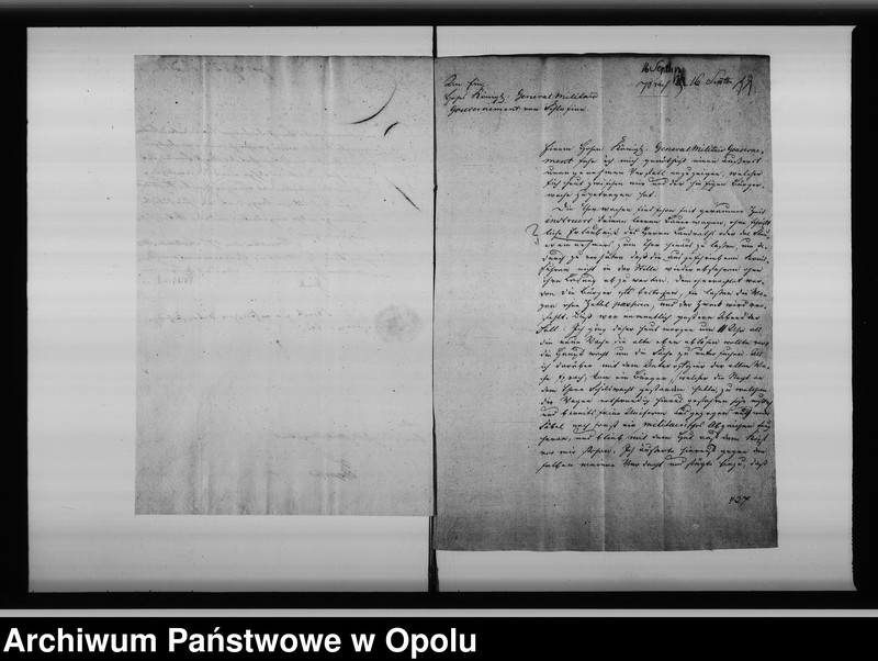 image.from.unit.number "Acta von Bestellung eines Preuss[ischen] Militair Platz Commandanten bei der Stadt Oppeln Vol. I de anno 1813"