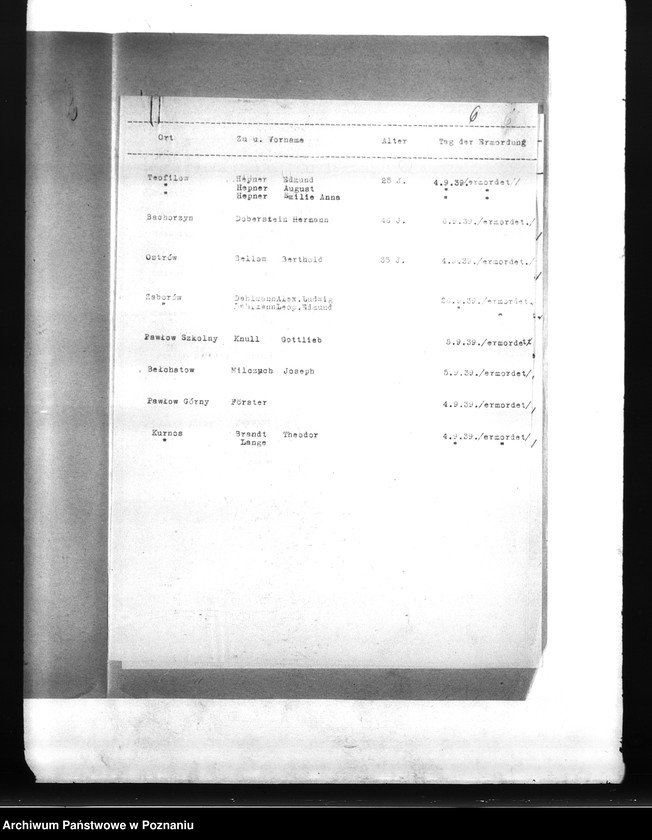 Obraz 10 z jednostki "Zweigstelle Litzmannstadt (Łódź) Totenlisten. Wykazy Niemców z różnych powiatów, zaginionych w 1939 roku"