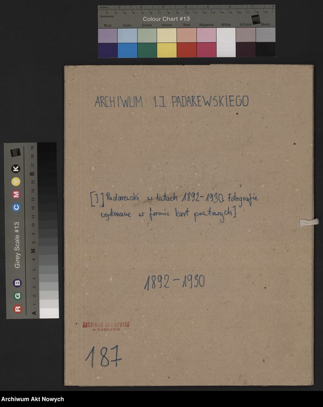 image.from.unit.number "I. J. Paderewski w latach 1892-1930. Fotografie wykonane w formacie kart pocztowych"