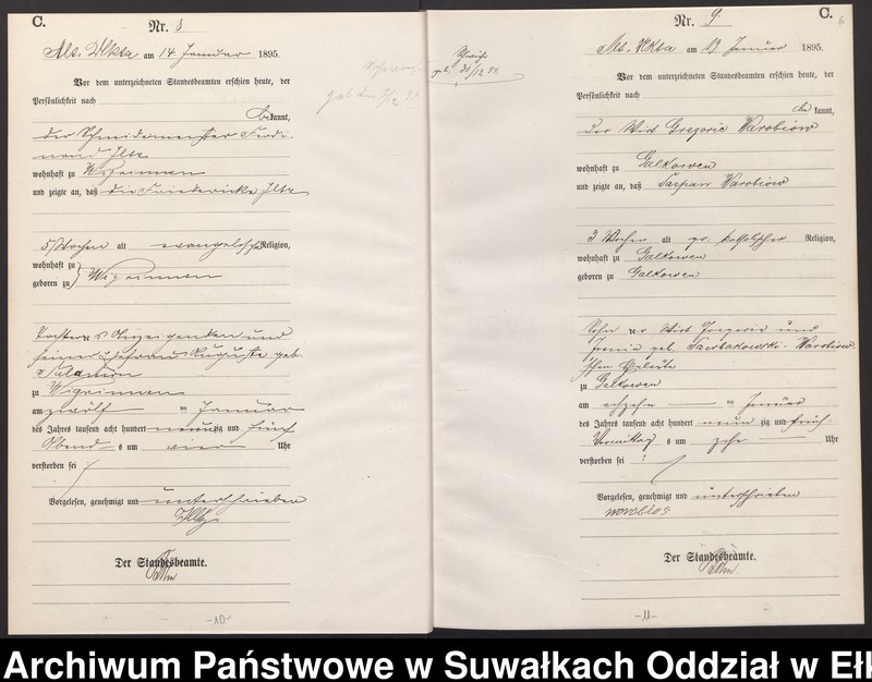 image.from.unit.number "Sterbe-Haupt-Register des Königlichen Preussischen Standes-Amtes Alt Ukta Kreis Sensburg"