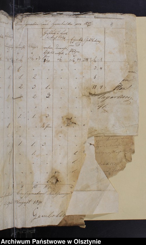 image.from.unit.number "General-Nachweisung der Personaldezemspflichtigen im Kirchspiel 1840/1841 Rechnungsbelege 1838-1844"