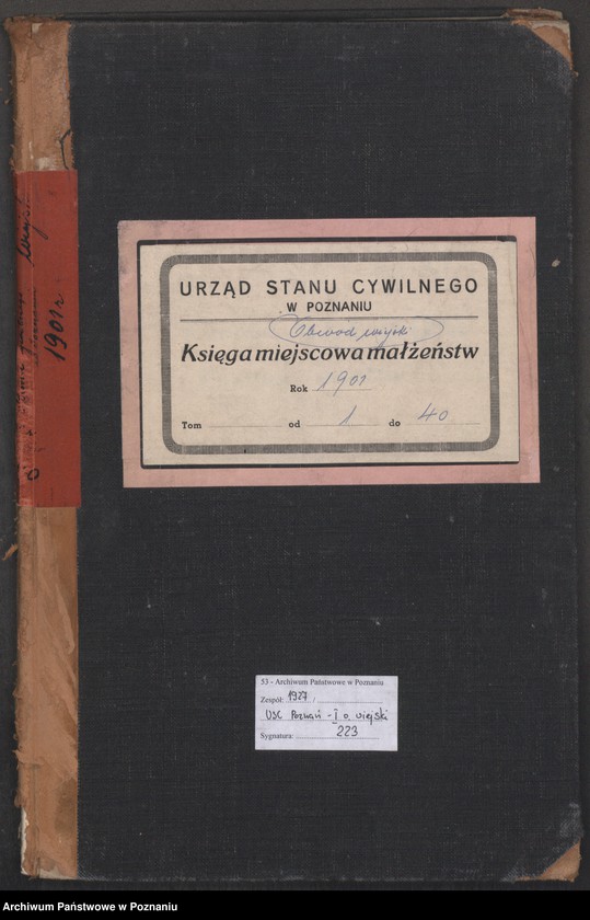 Obraz 2 z jednostki "Księga miejscowa małżeństw"