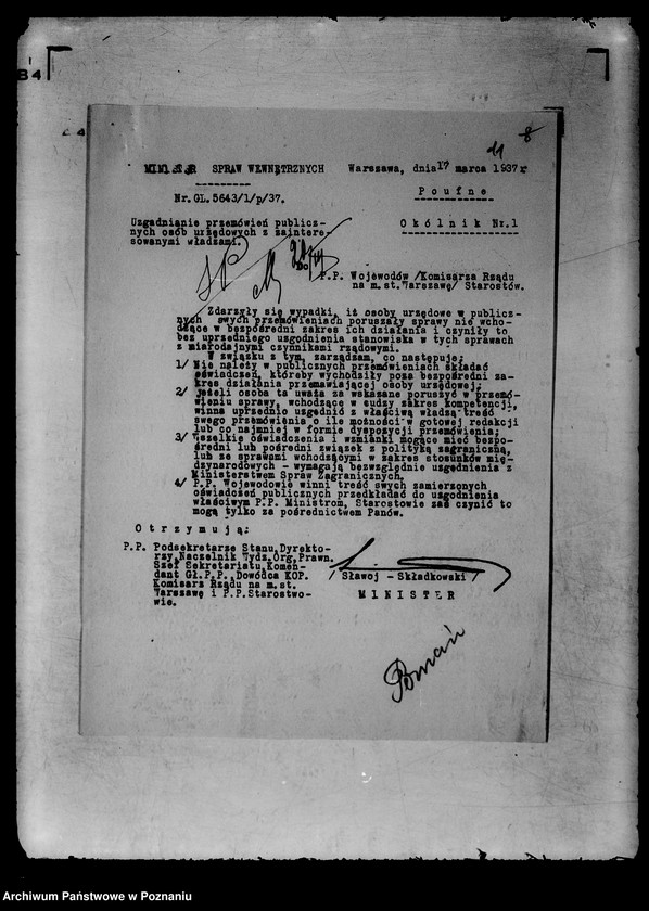 Obraz 15 z jednostki "Zbiór ogólników i zarządzeń Ministerstwa Spraw Wewnętrznych"