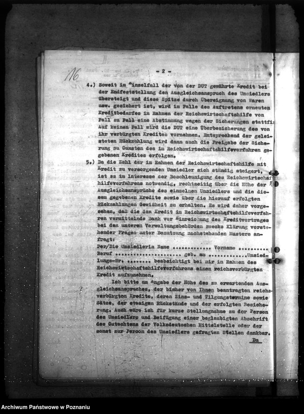 Obraz 20 z jednostki "Kredyty dla przesiedleńców z Rzeszy i miejscowych Niemców"