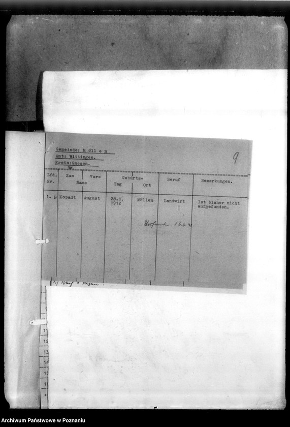 Obraz 13 z jednostki "Kreis Gnesen (Gniezno). Zgłoszenia zmarłych i zaginionych Niemców w 1939 roku"