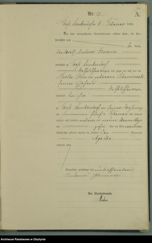 image.from.unit.number "Geburts-Haupt-Register Nr 1 - 98"