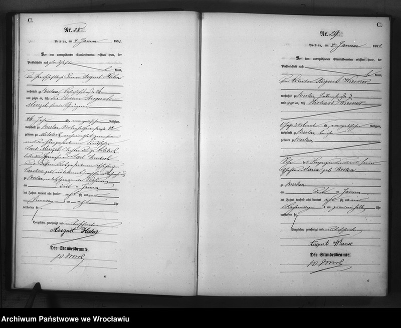 image.from.unit.number "Sterbe-Haupt-Register Breslau II 1881 Band 1"