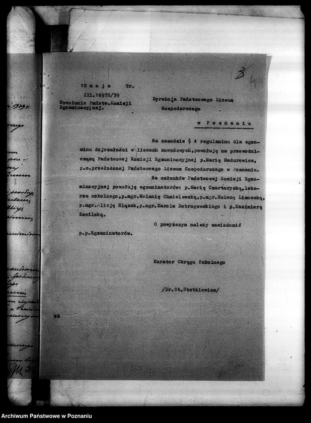 Obraz 8 z jednostki "Państwowe Liceum Gospodarcze- Poznań [lista uczennic klasy II. lic.]"