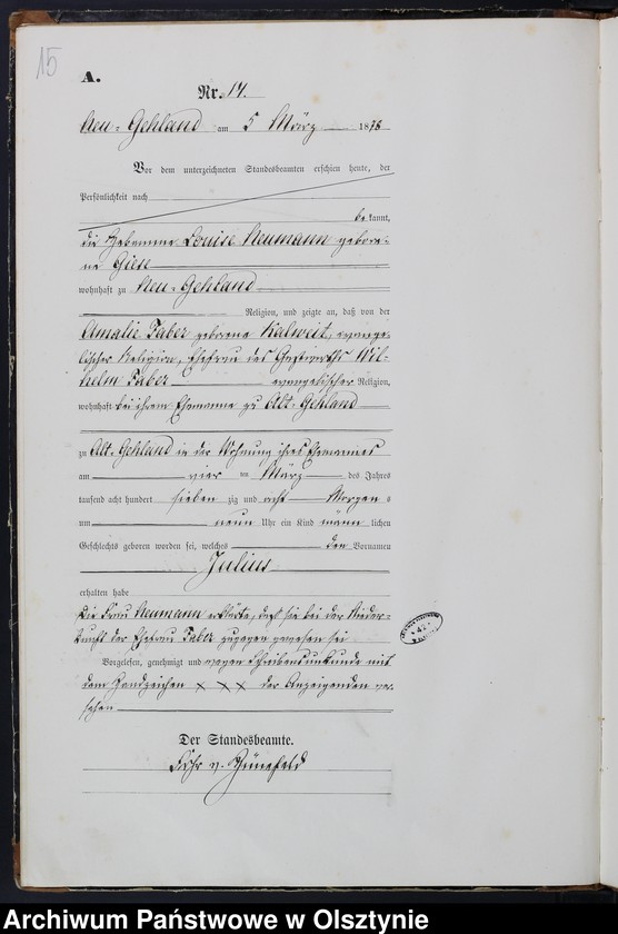 image.from.unit.number "Geburts-Haupt-Register Nr 1 - 77"