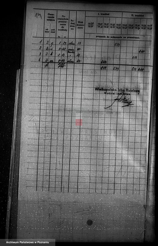 Obraz 18 z jednostki "Plan urządzenia gospodarstwa leśnego dla lasu majętności Lusówko powiat poznański 1930-1940"