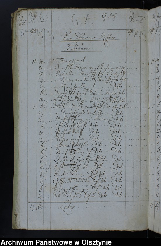 image.from.unit.number "Jahr Kirchen Rechnung der Waltersdorfschen Kirche aller Einnahme und Ausgabe wie auch Bau-Rechnung"
