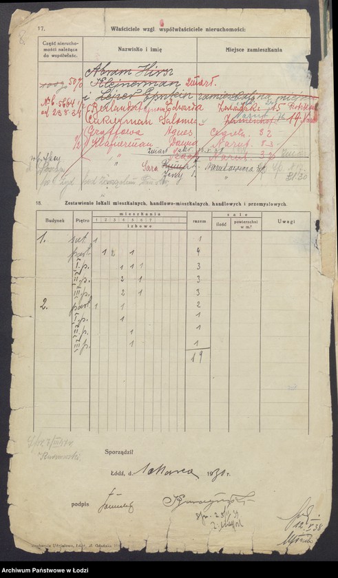 image.from.unit.number "Księga inwentarzowa nieruchomości m. Łodzi al. 1 Maja"