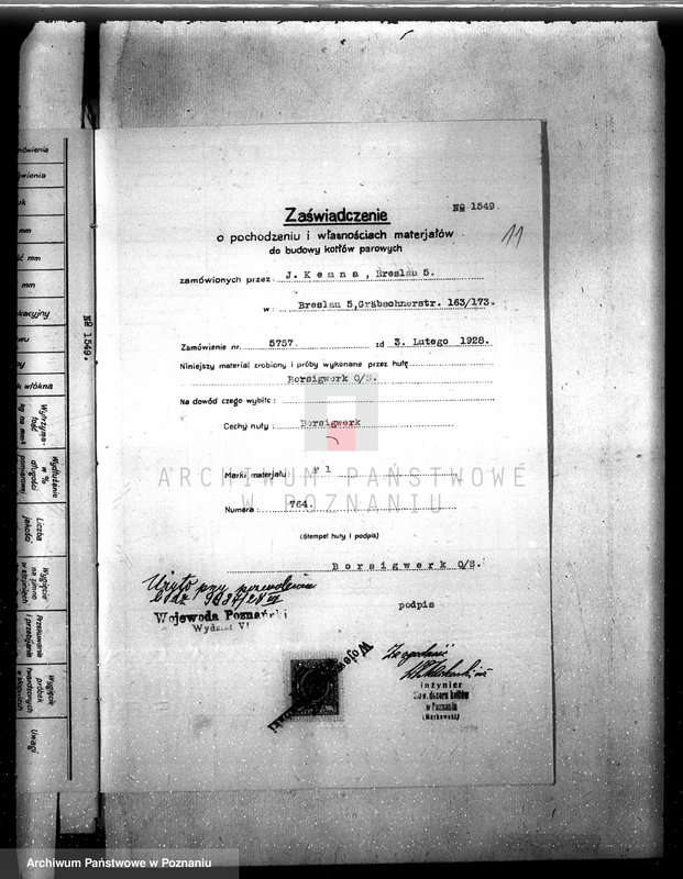 Obraz 16 z jednostki "Dominium Kobylniki pow. kościański - własność D. Kwilecki nr woj. kotła 6237"