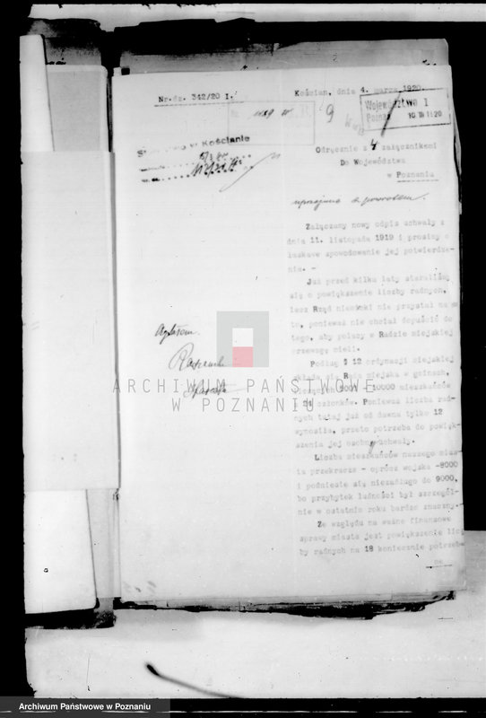 Obraz 13 z jednostki "Członkowie magistratu i radni miasta Kościana /wprowadzenie w urzędowanie, skargi, zażalenia itp./"