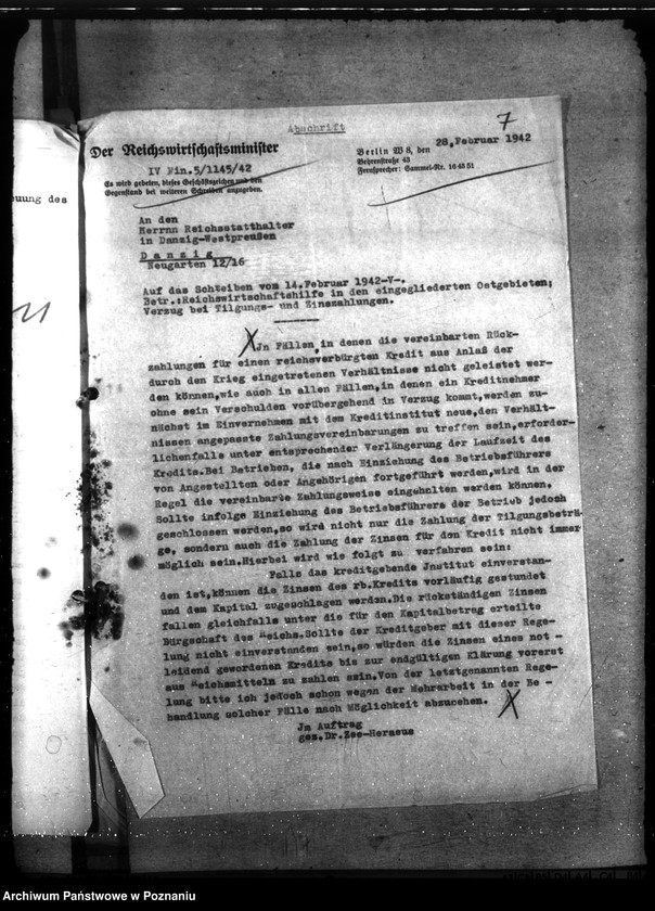 Obraz 11 z jednostki "Erweiterung der Zuständigkeit der Bezirkskreditausschässe. Verzug bei Tilgungs - und Zinszahlungen"