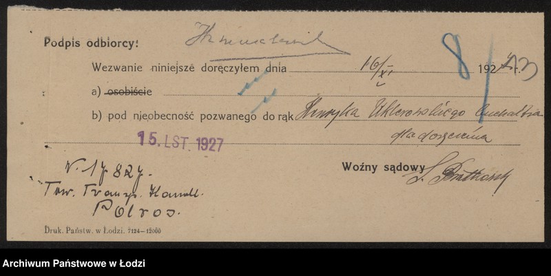 Obraz 15 z jednostki "Towarzystwo Transportowo-Handlowe "Polros" właściciele A.Szumacher i I.Szmulewicz"