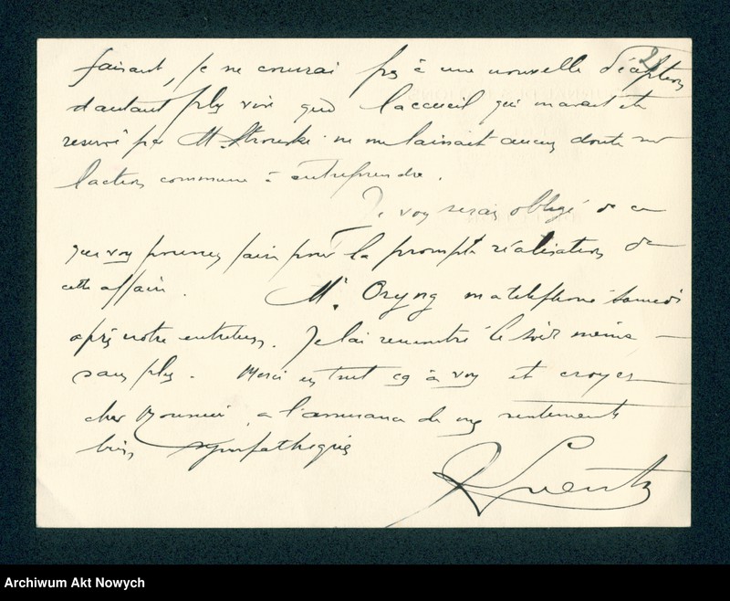 image.from.unit.number "Leuntz R. (dziennikarz); Załączniki: a) list do S. Strońskiego (kopia); b) list S. Strakacza do I. J. Paderewskiego (rękopis); L.2"