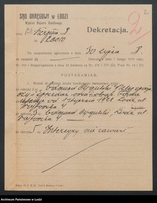 Obraz 4 z jednostki "Edmund Cygulski- sklep spożywczy i sprzedaż owsa i otręb"