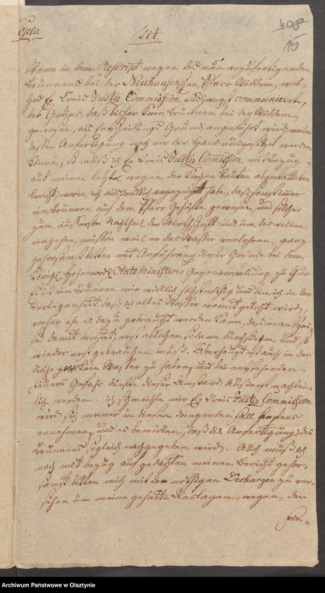 image.from.unit.number "Die Anfertigung eines gebohrten und mit Maurer Steinen ausgesetzten Senk Braunnens bey der Prediger Wohnung in Neuhausen [Romnowo]"