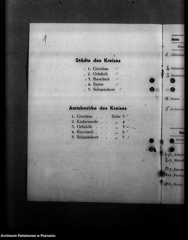 Obraz 5 z jednostki "Ortsverzeichnis des Kreises Rawitsch"
