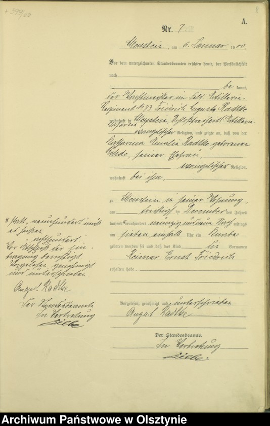 image.from.unit.number "Geburts-Haupt-Register Tom I,Nr 1 - 394"