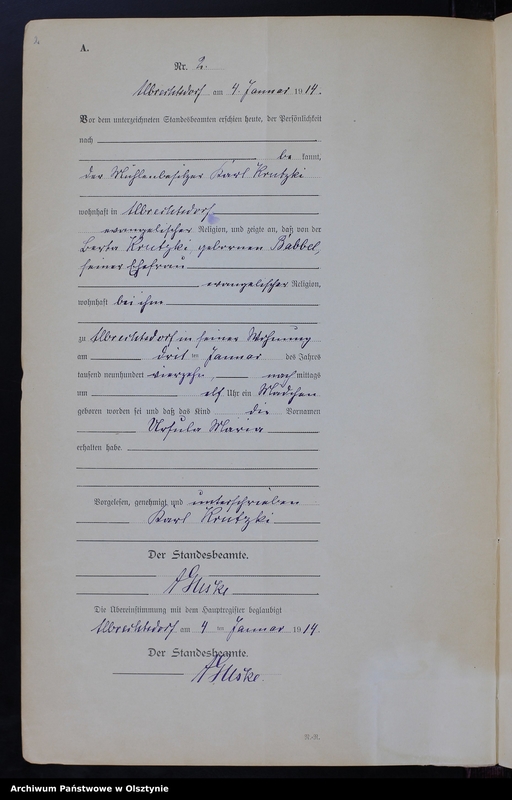 image.from.unit.number "Geburts-Neben-Register Nr 1 - 35 [ Księga urodzeń - wtóropis ]"