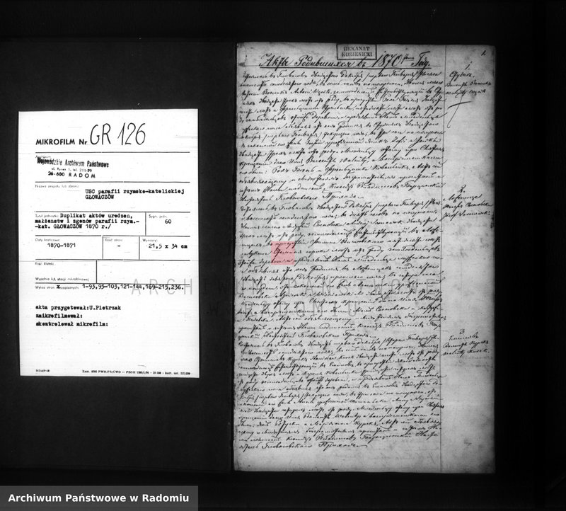 image.from.unit.number "[Duplikat aktów urodzonych, zaślubionych i zmarłych parafii rzym.- kat. Głowaczów 1870 r.]"