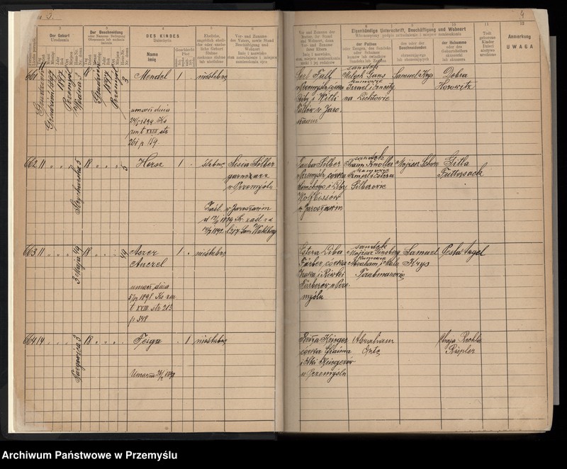 image.from.unit.number "Księga urodzin rok 1897-1900 tom XXIV [Księga urodzeń]"