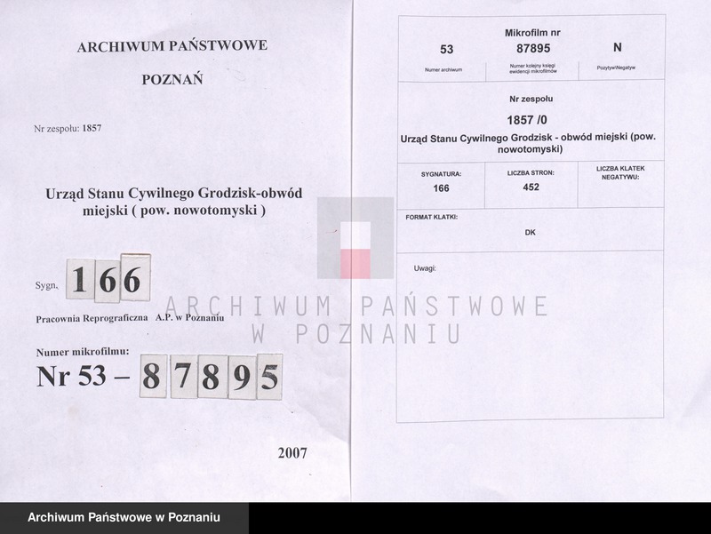 Obraz 1 z jednostki "Geburts-Neben-Register"