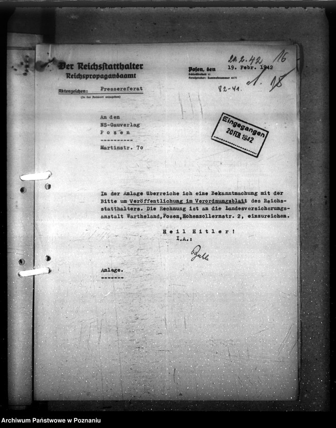 Obraz 20 z jednostki "Verordnungsblatt Nr. 6"