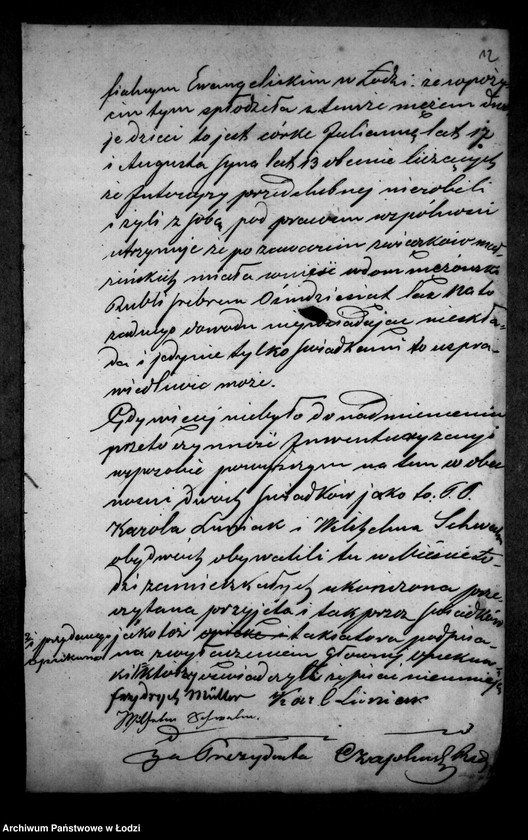 Obraz 16 z jednostki "Akta tyczące się ustanowienia opieki nad nieletnimi po zmarłym Janie Sibert"