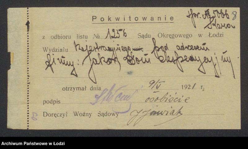 Obraz 10 z jednostki "„Jakor – M. Drewnowski, S. Nowicki, S. Weinberg” – Biuro ekspedycyjno-transportowe spółka komandytowa"