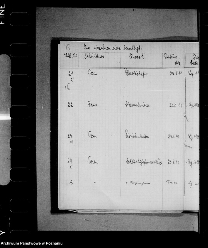 Obraz 20 z jednostki "Uebersicht über die bewilligten Aufbaudarlehen"