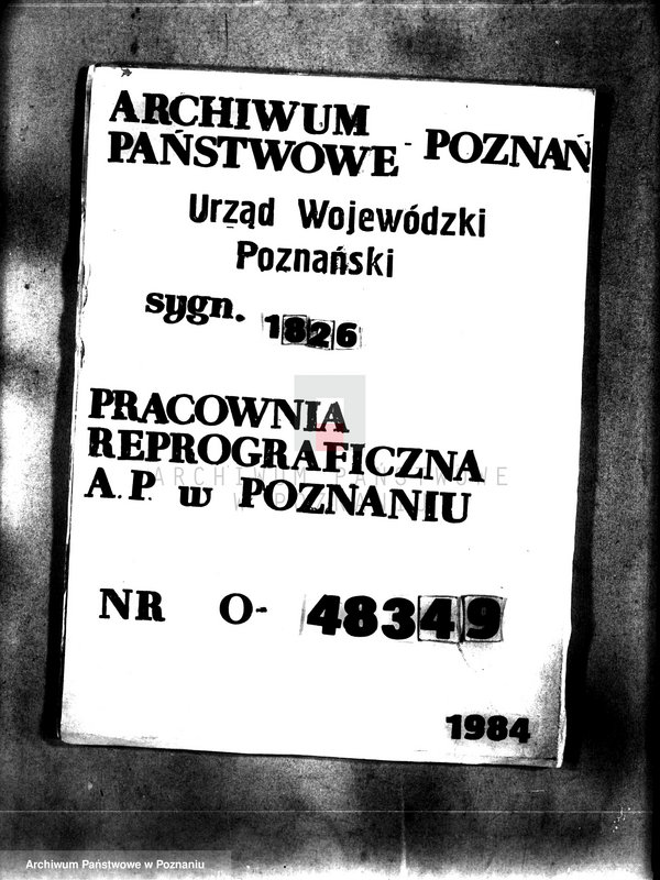 Obraz 1 z jednostki "Czynsze dzierżawne majątku państwowego Szamotuły-Zamek"