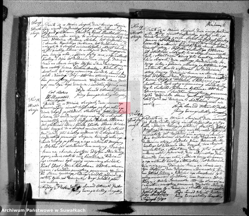 image.from.unit.number "Księga Duplikat Urodzonych, Zaślubionych i Zeszłych Urzędnika Stanu Cywilnego Parafii Ewangelickiey Sereyskiey na Rok 1835"